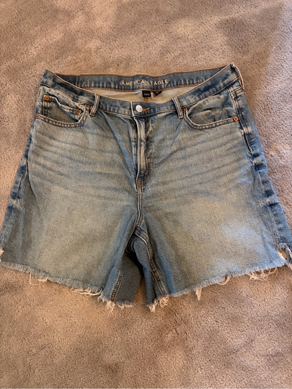 American Eagle Outfitters Light Wash Denim Cutoff Shorts